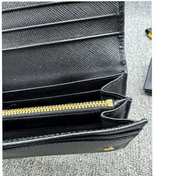 PRADA Black Saffiano Leather Long Wallet 175-013025 - Picture 6 of 8